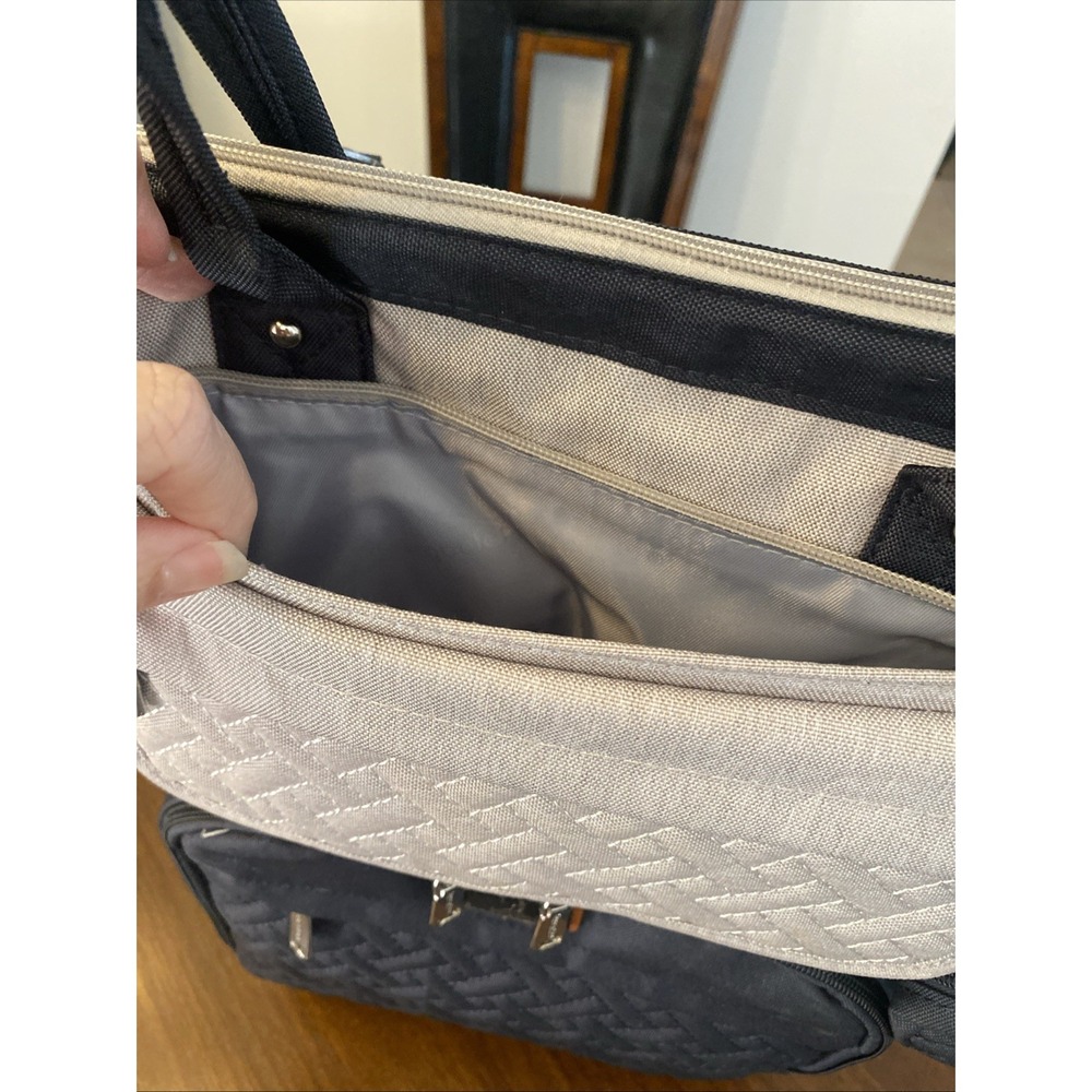 BabbleRoo Diaper Bag Backpack Grey/Blue w/Pacifier case/Changing Pad NEW - Picture 10 of 16